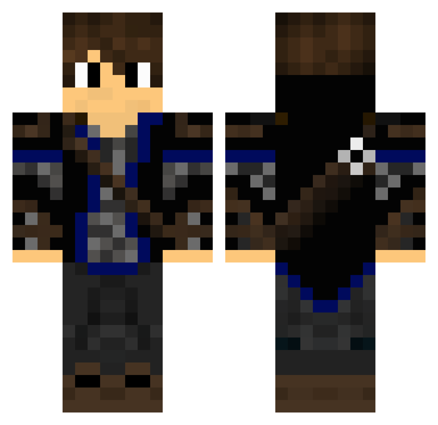 tonguey Minecraft skin, front and back view