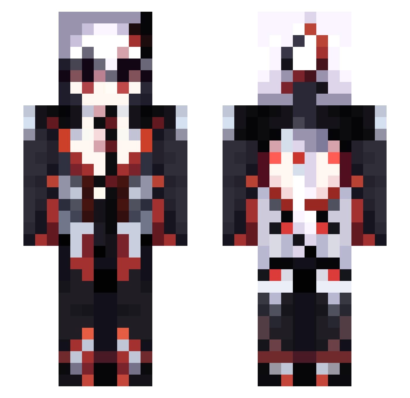 vsolws Minecraft skin, front and back view