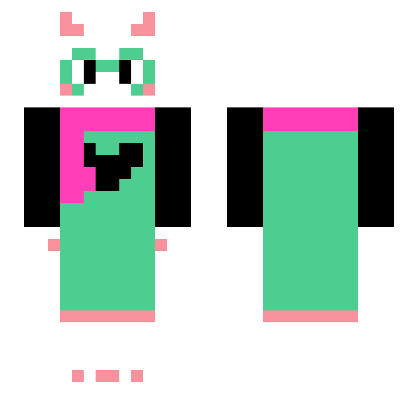 nosleepmurphy Minecraft skin, front and back view