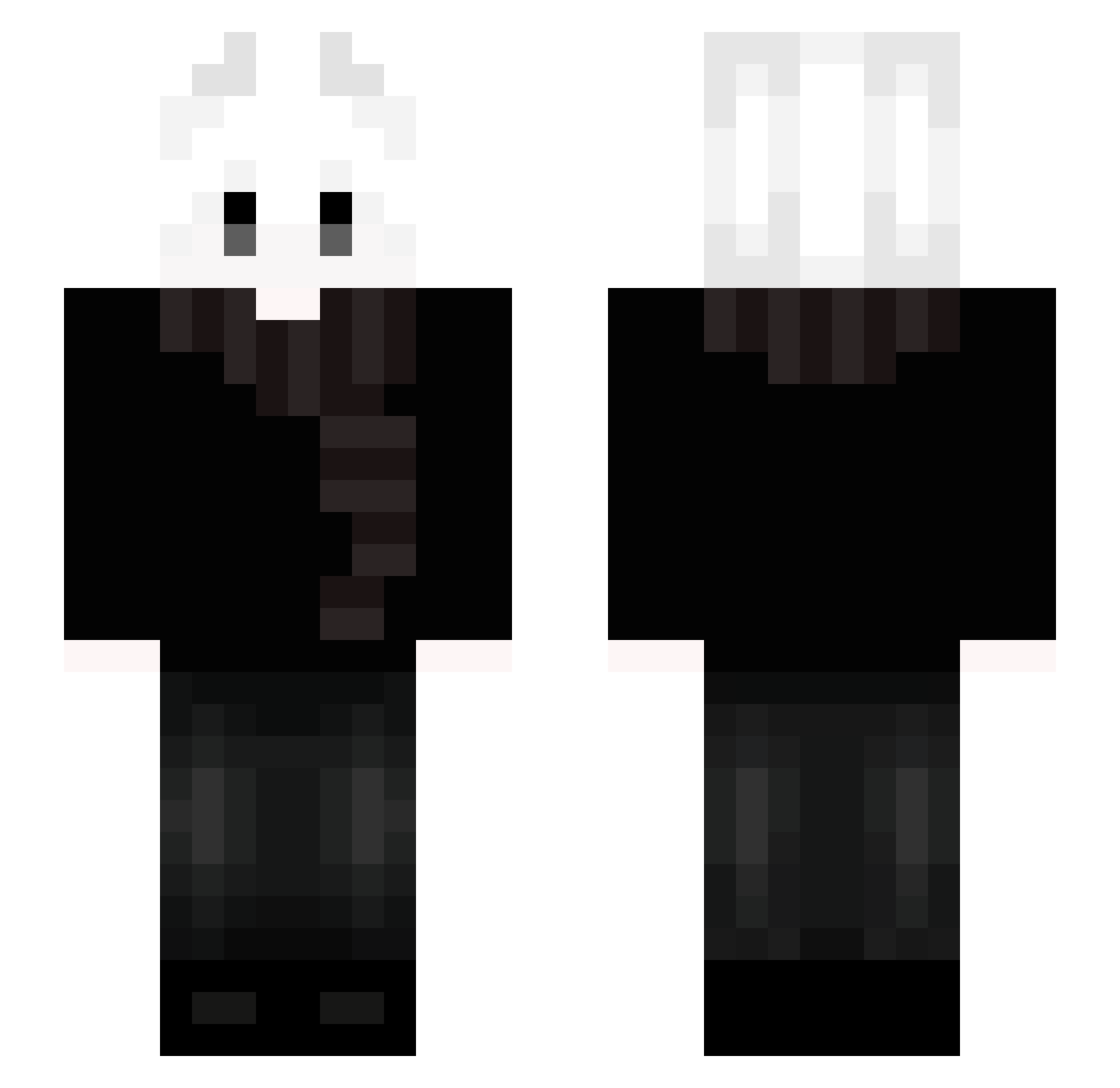 zenkisee Minecraft skin, front and back view