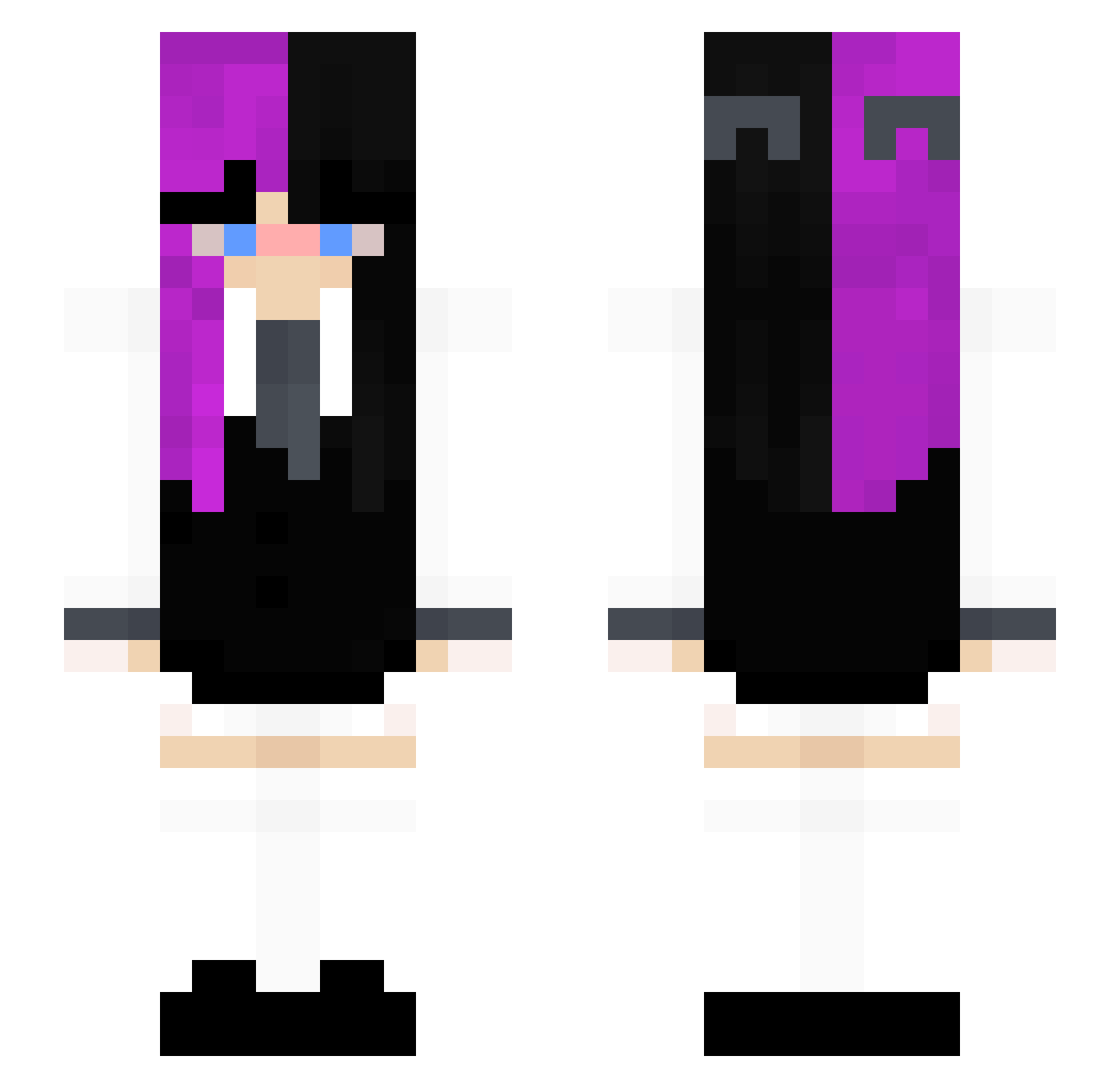 venusoria Minecraft skin, front and back view