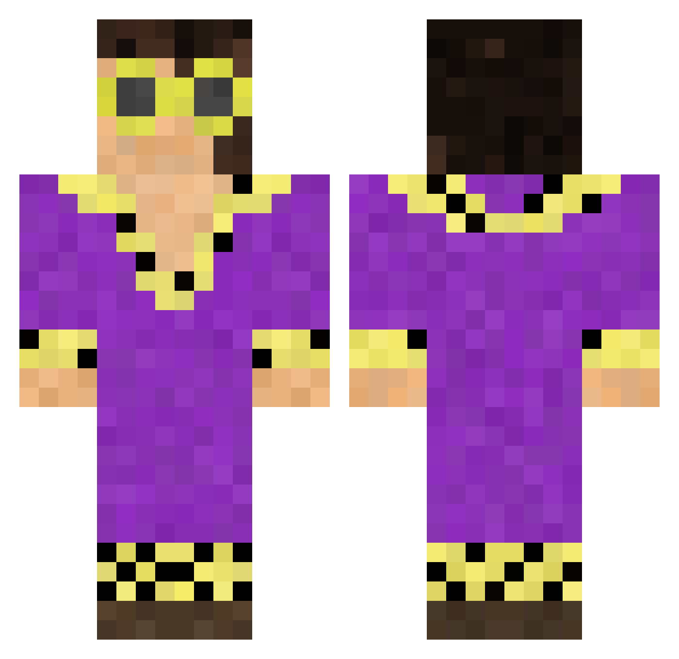 CharlieLifesteal Minecraft skin, front and back view