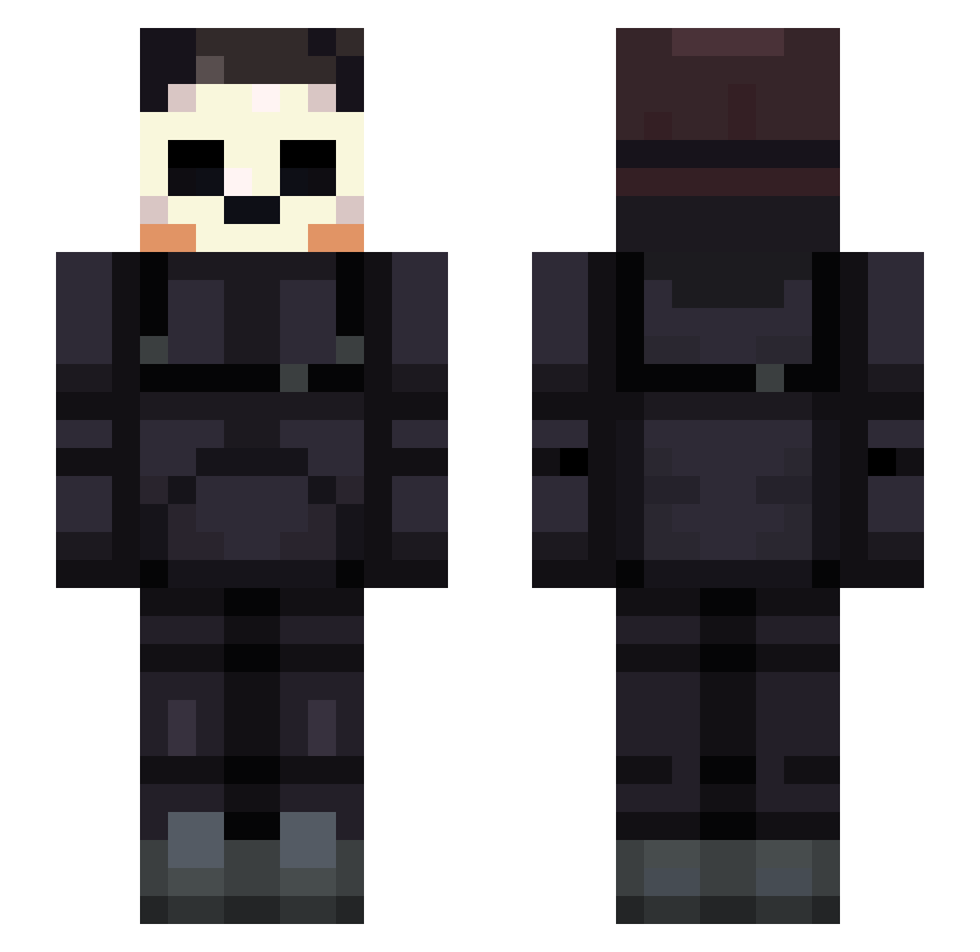 xTobiTimex Minecraft skin, front and back view