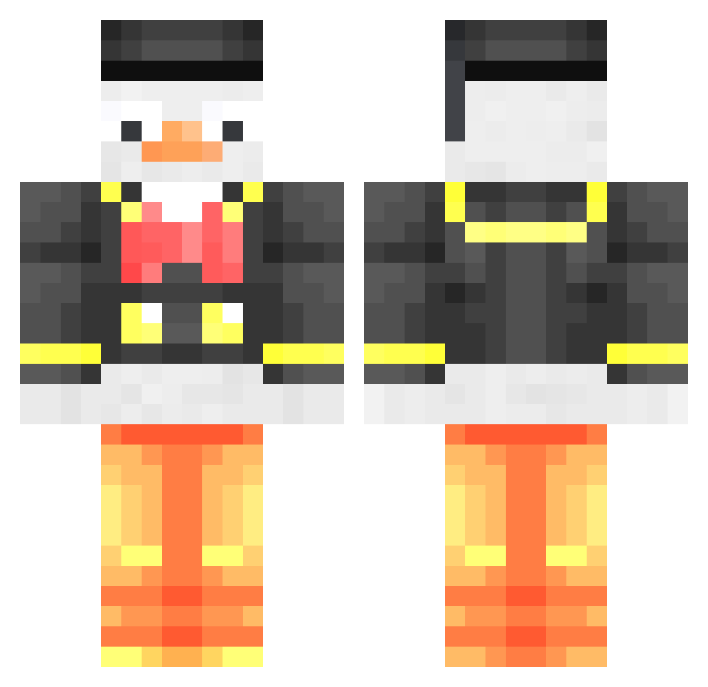 Skellrod_ Minecraft skin, front and back view