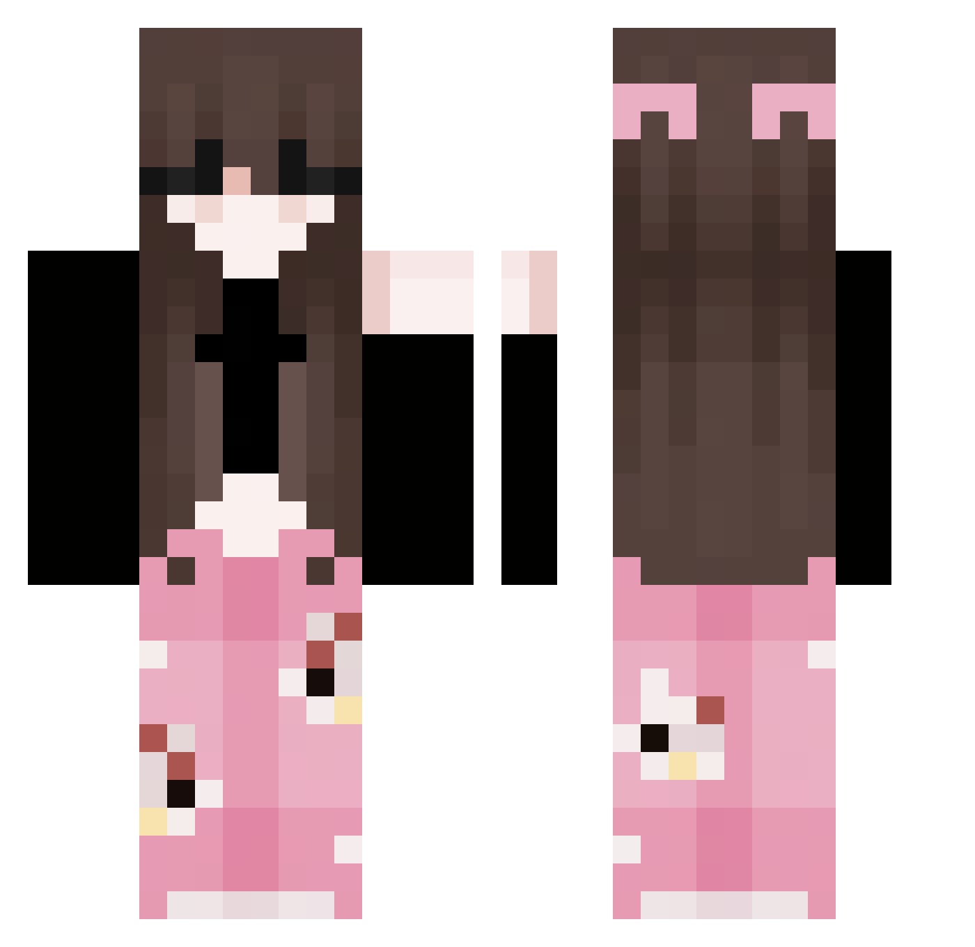 Automat666 Minecraft skin, front and back view