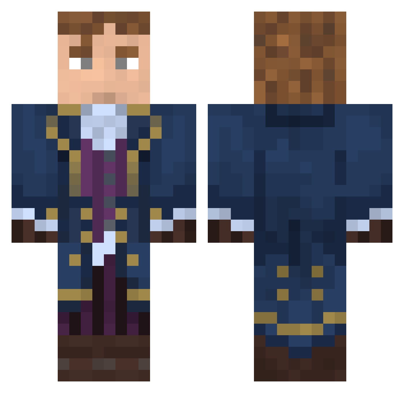 Razzsk Minecraft skin, front and back view