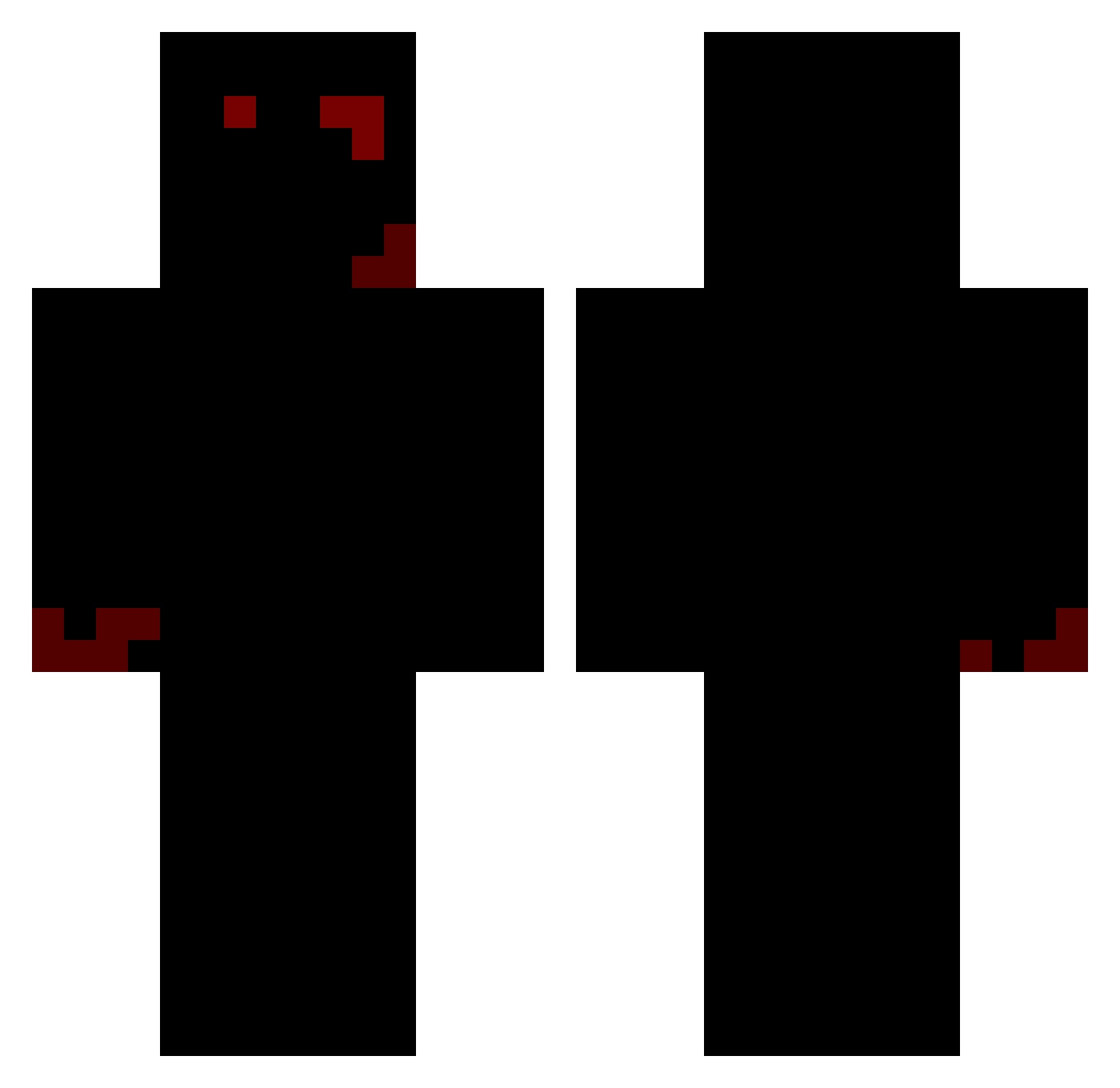 Ryyhl Minecraft skin, front and back view