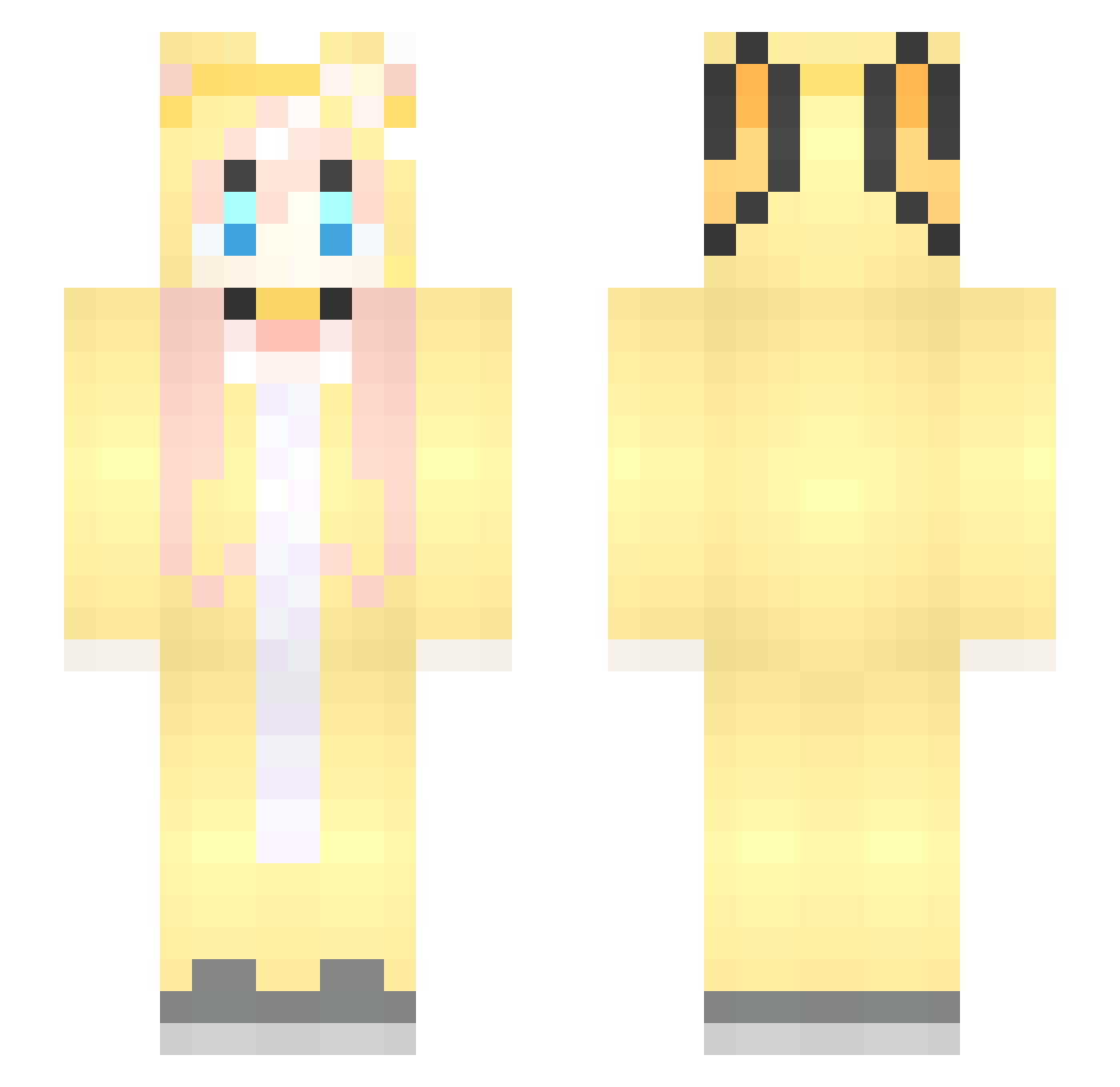 sorsh Minecraft skin, front and back view