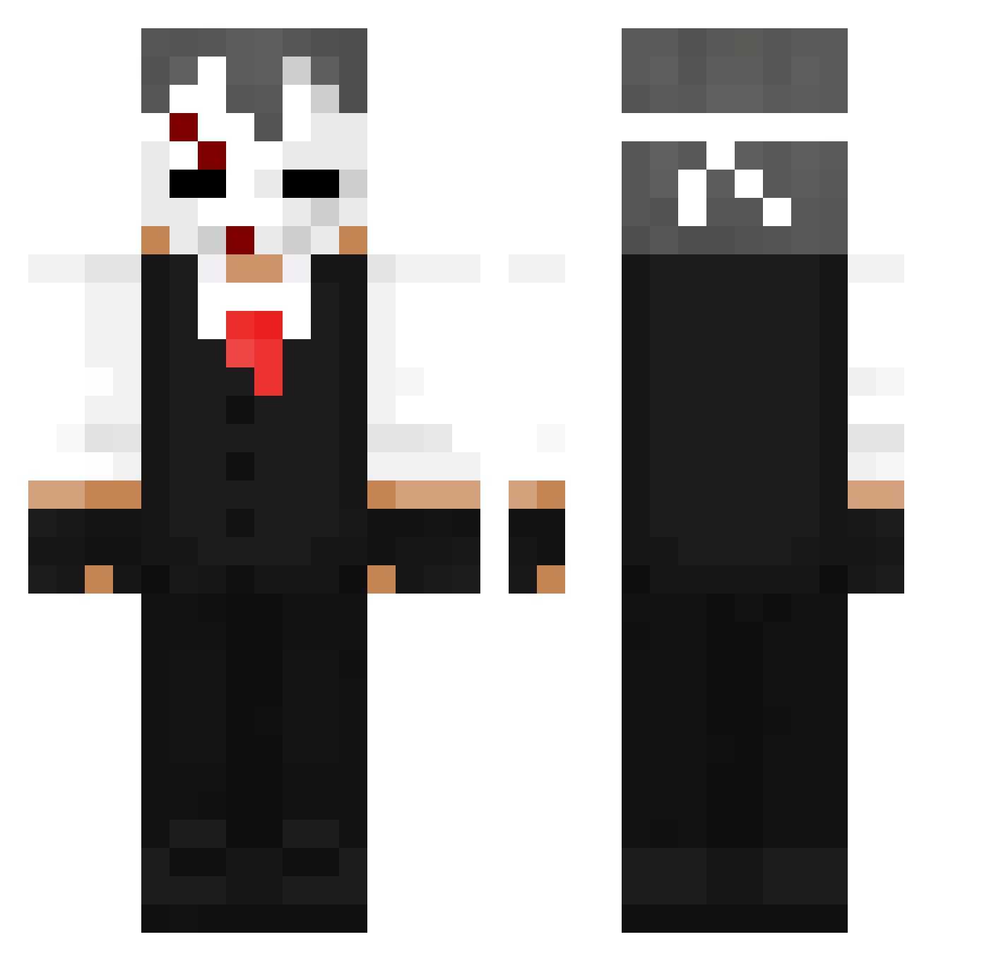 SuFexDaGoat Minecraft skin, front and back view