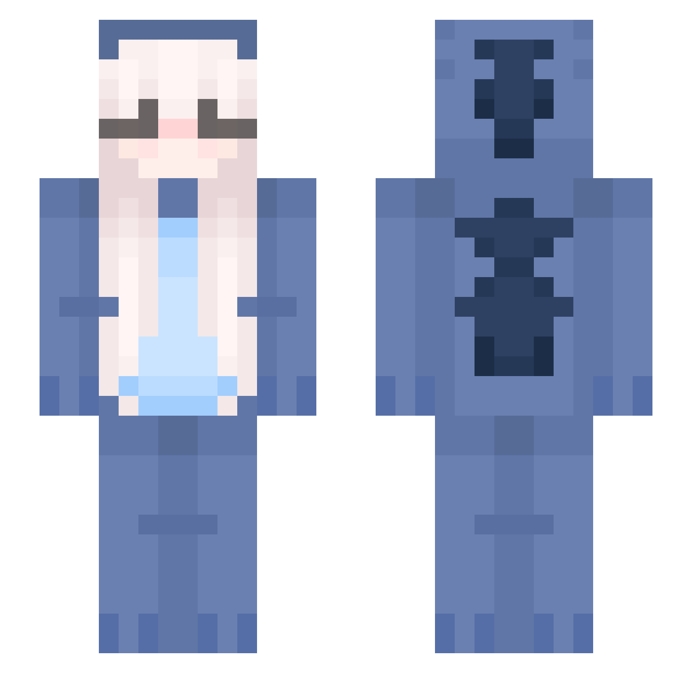 NNur Minecraft skin, front and back view