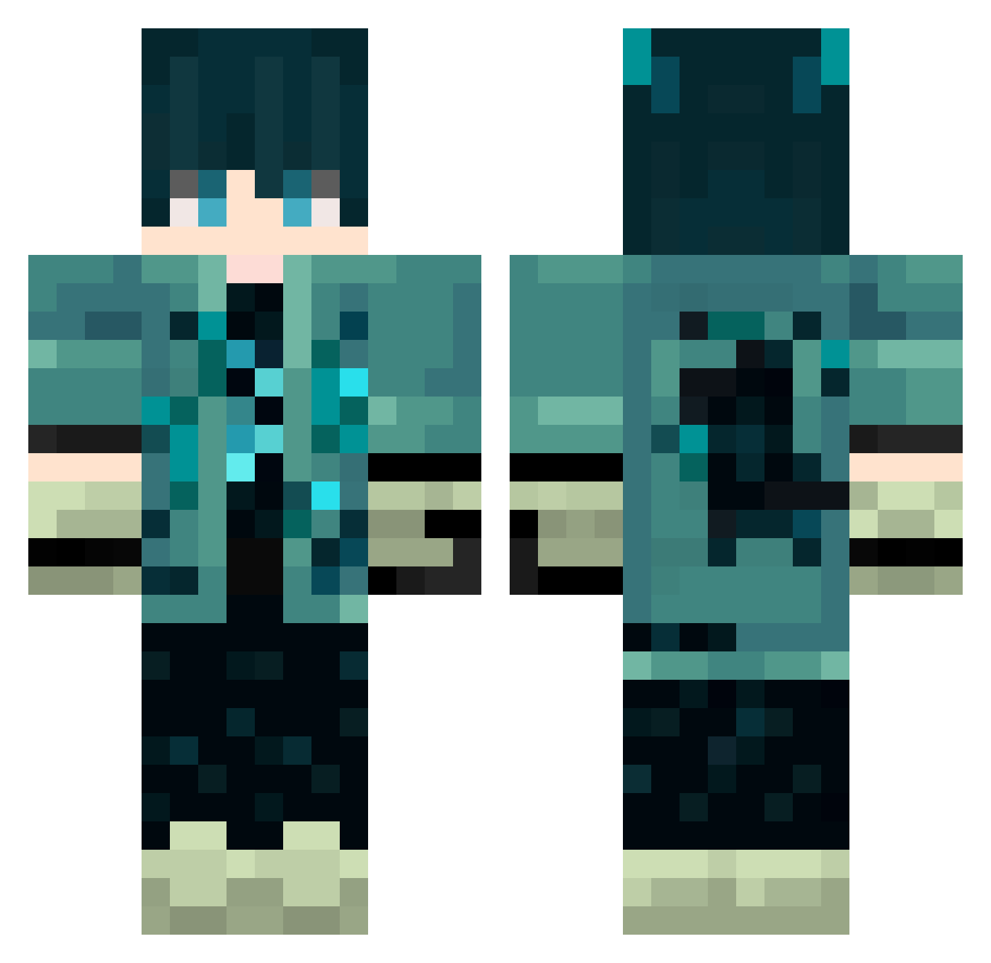 Martin_GP12 Minecraft skin, front and back view