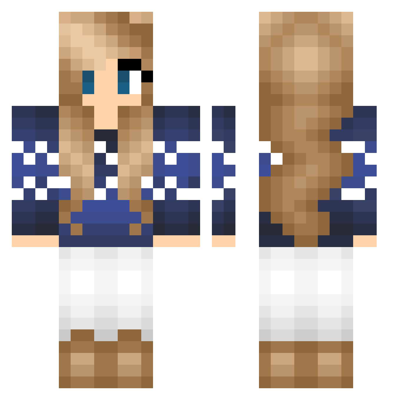 henriette Minecraft skin, front and back view