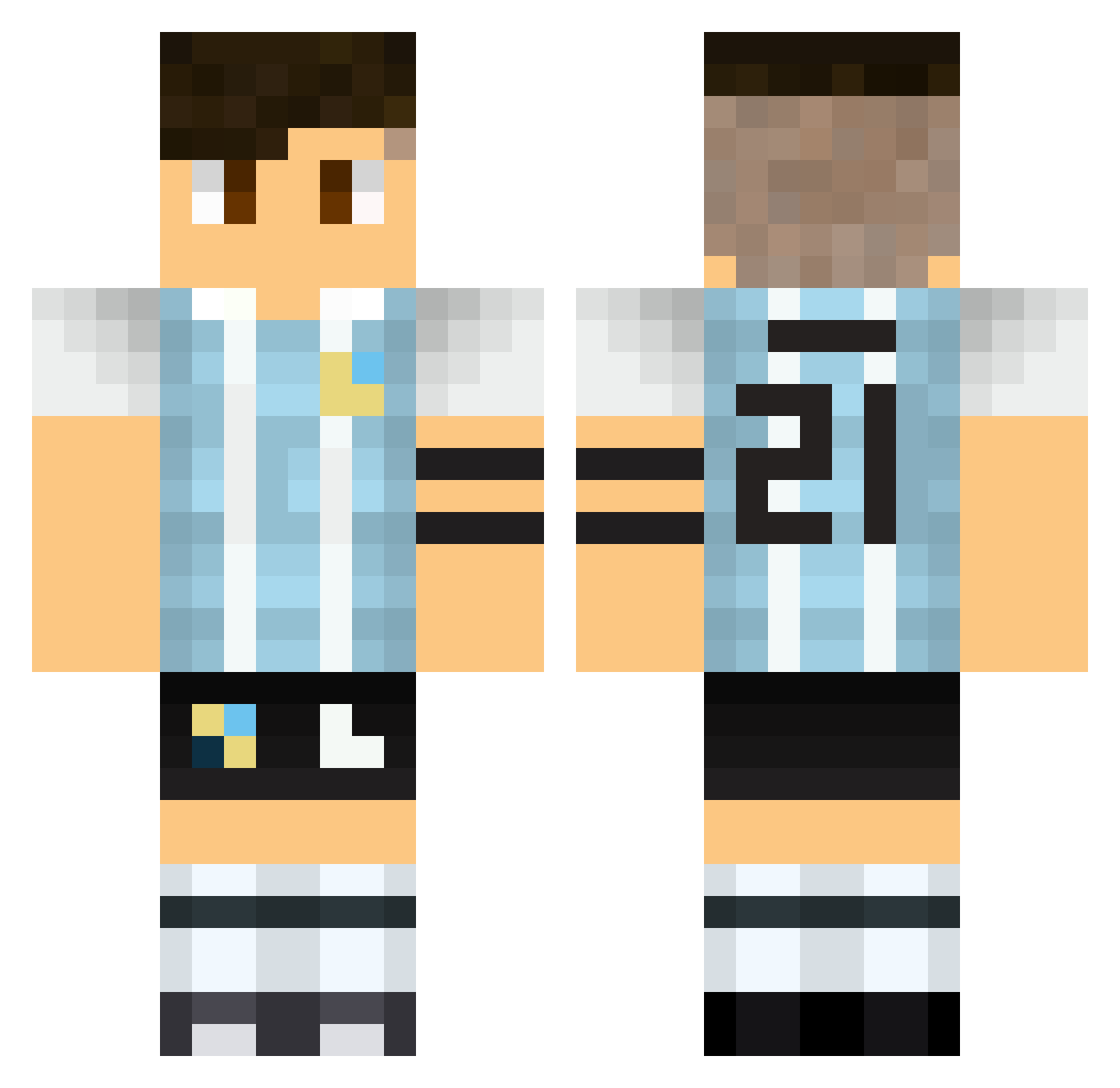 CufaOtto Minecraft skin, front and back view