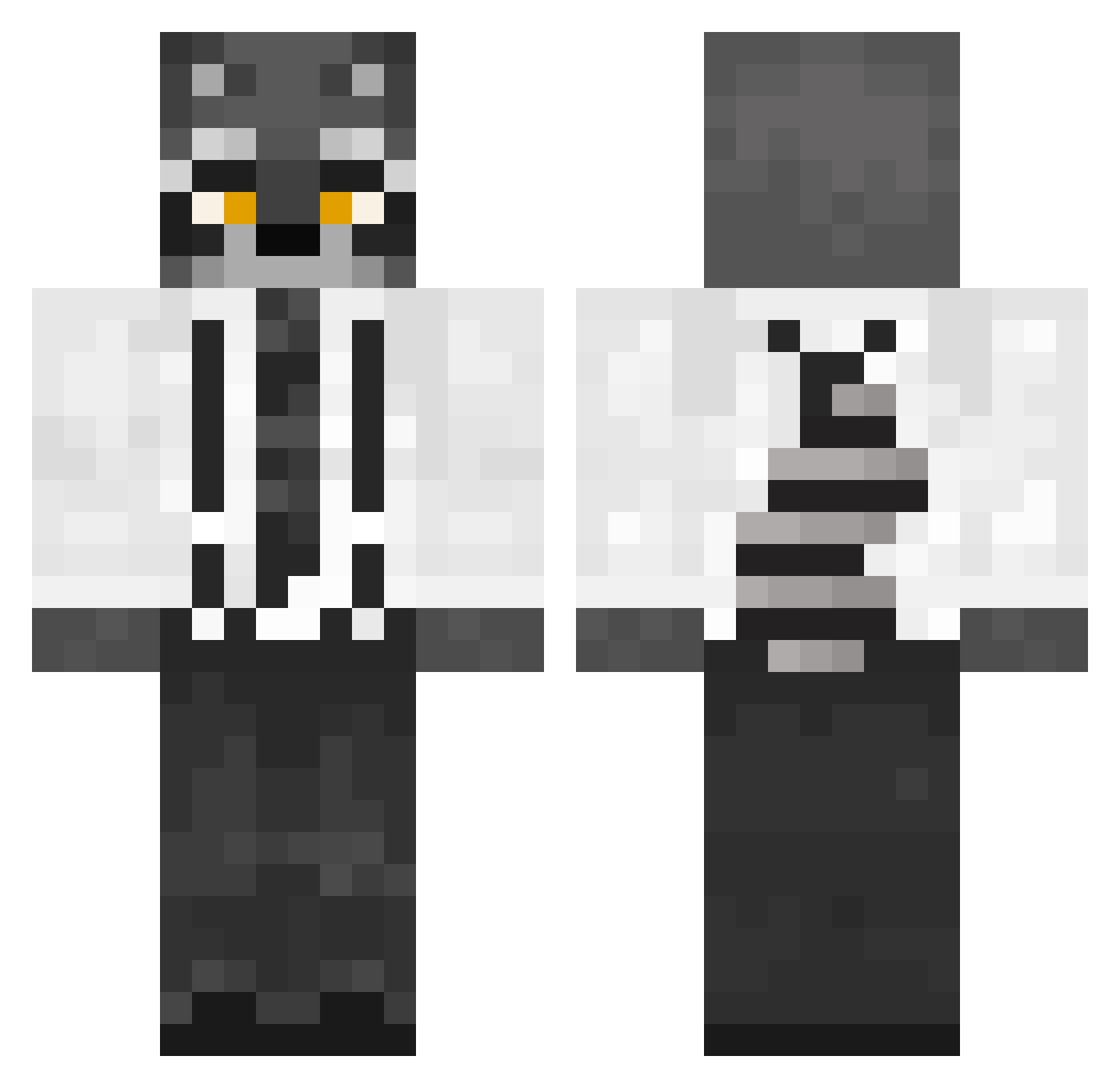 ReGrew Minecraft skin, front and back view