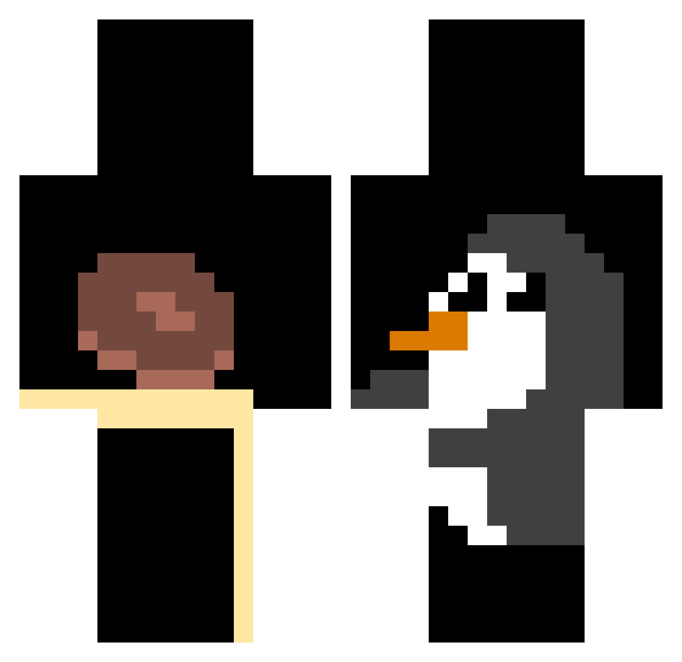 Karlimunnsuur Minecraft skin, front and back view