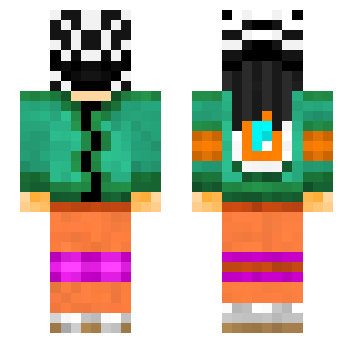 buffkangaroo Minecraft skin, front and back view