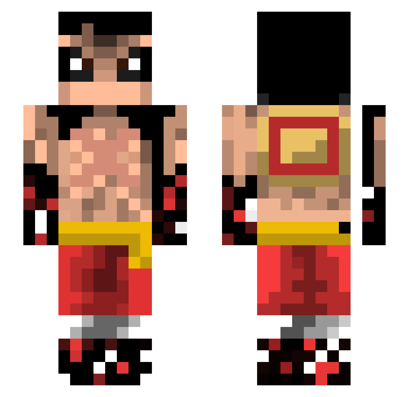 POOPSTAR2298 Minecraft skin, front and back view