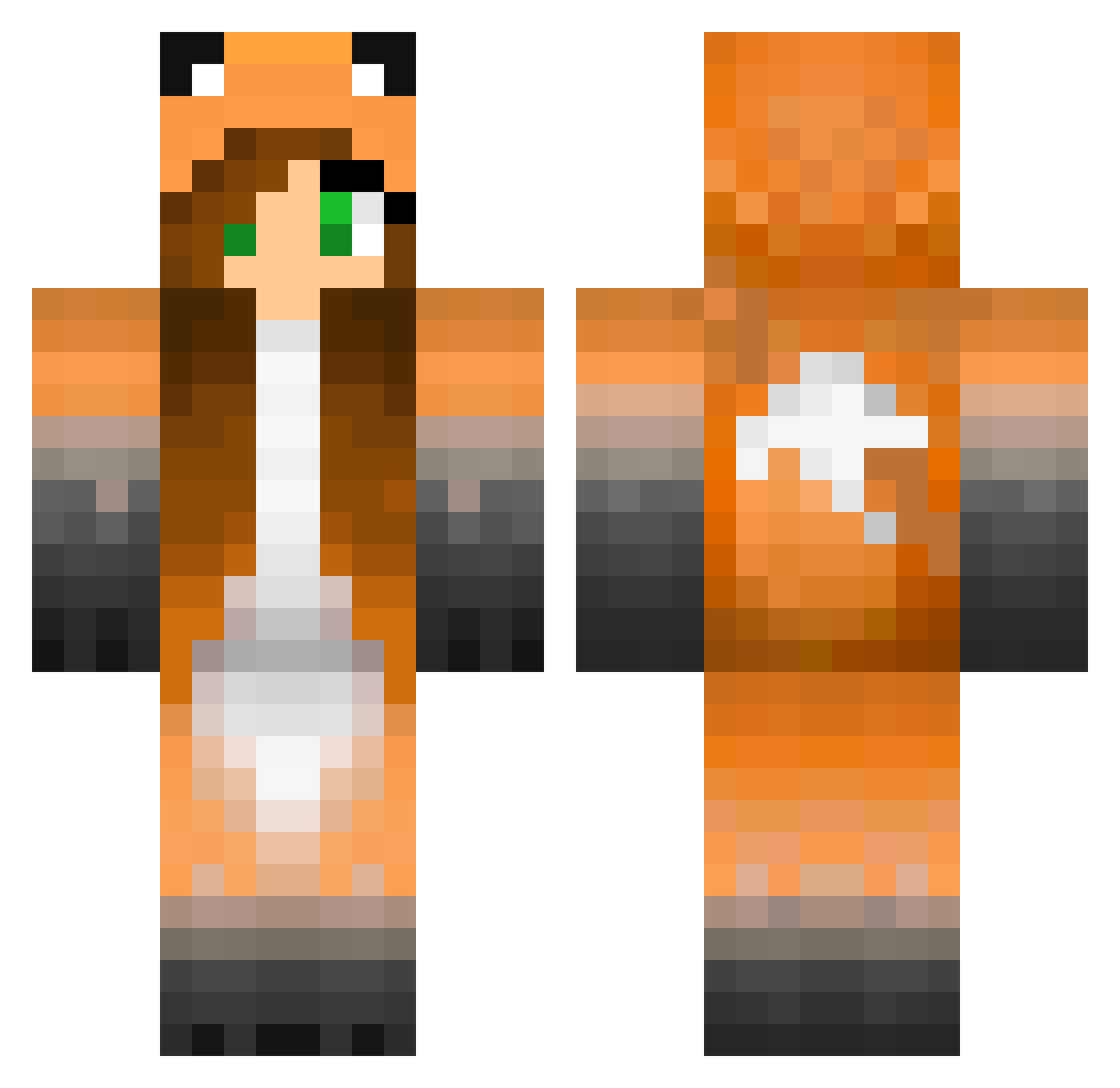Streitflegel Minecraft skin, front and back view