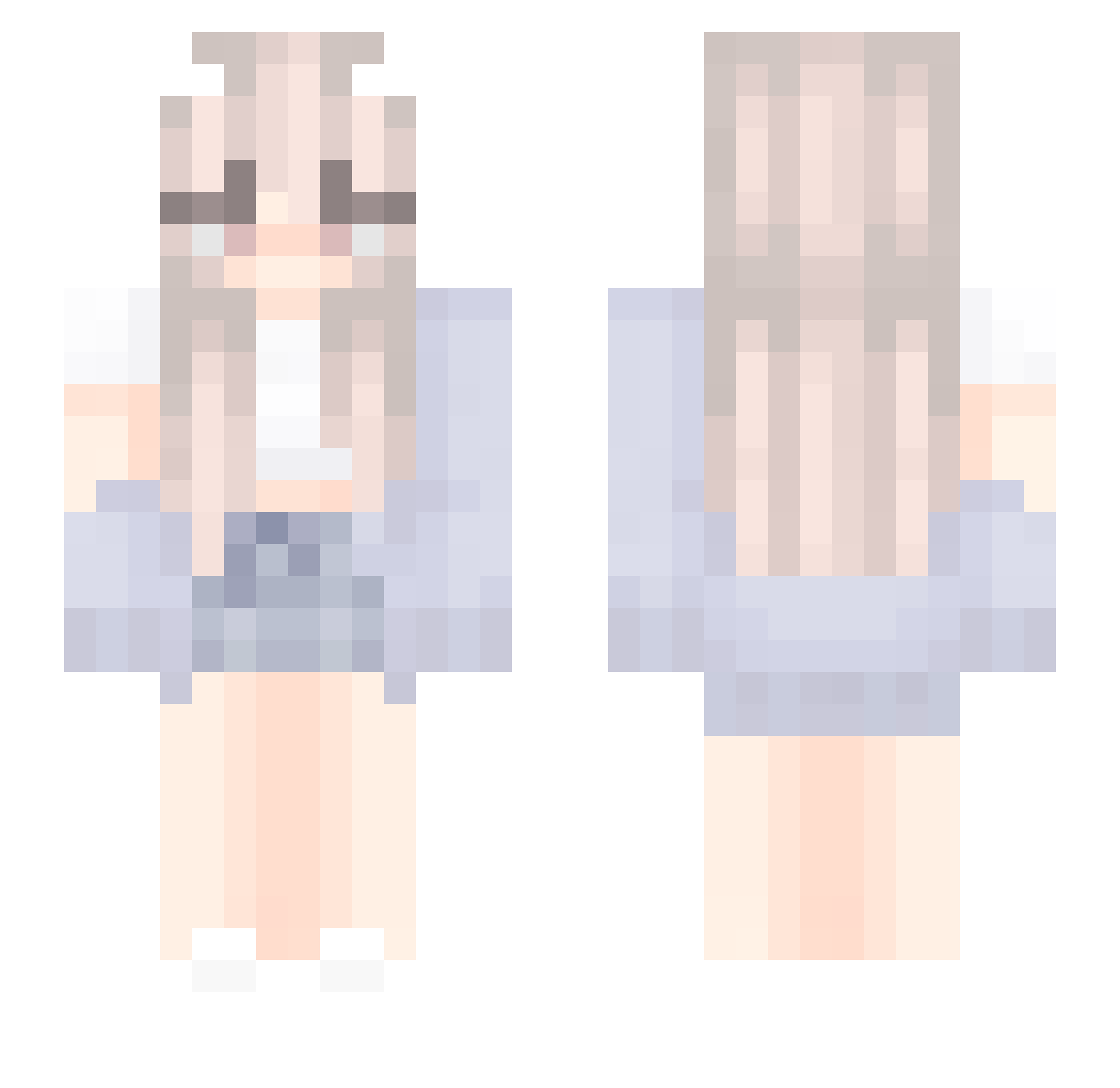 meTooThanks28 Minecraft skin, front and back view