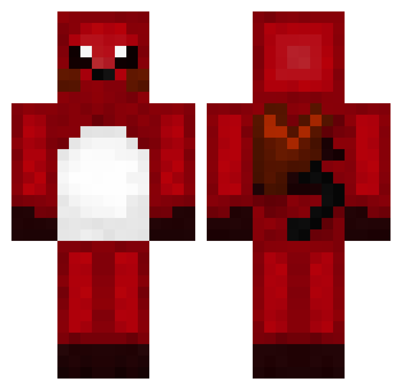 SpaleCiRouter Minecraft skin, front and back view