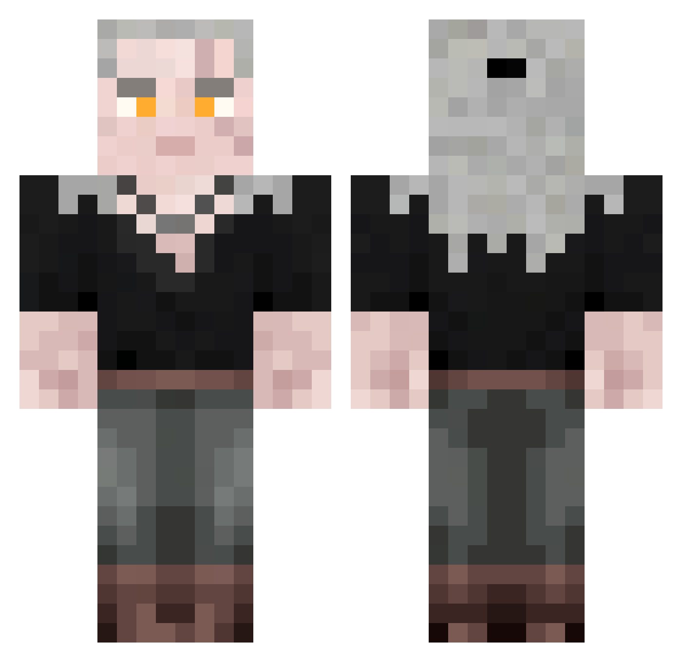 DoubleDogDareYou Minecraft skin, front and back view