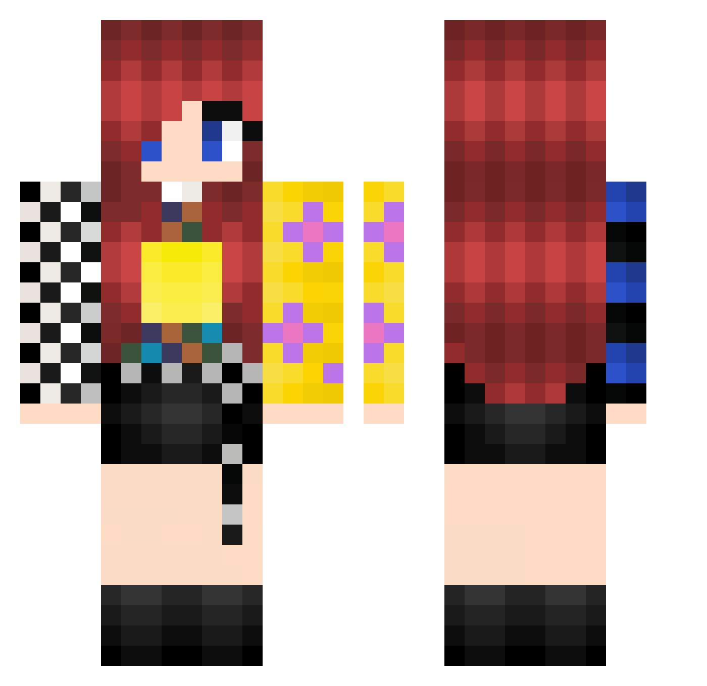 marcusfolle Minecraft skin, front and back view