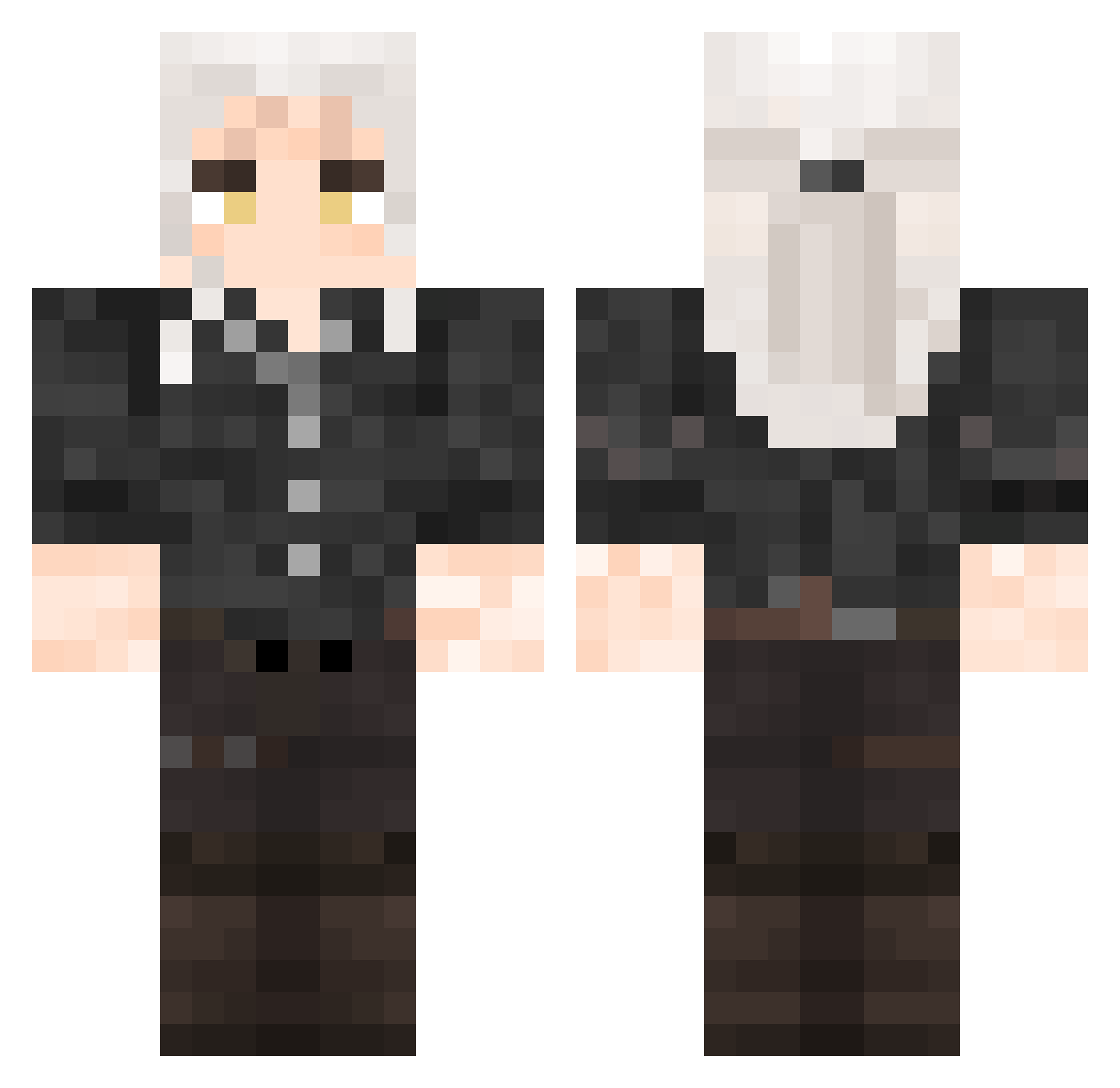 SantyEME Minecraft skin, front and back view