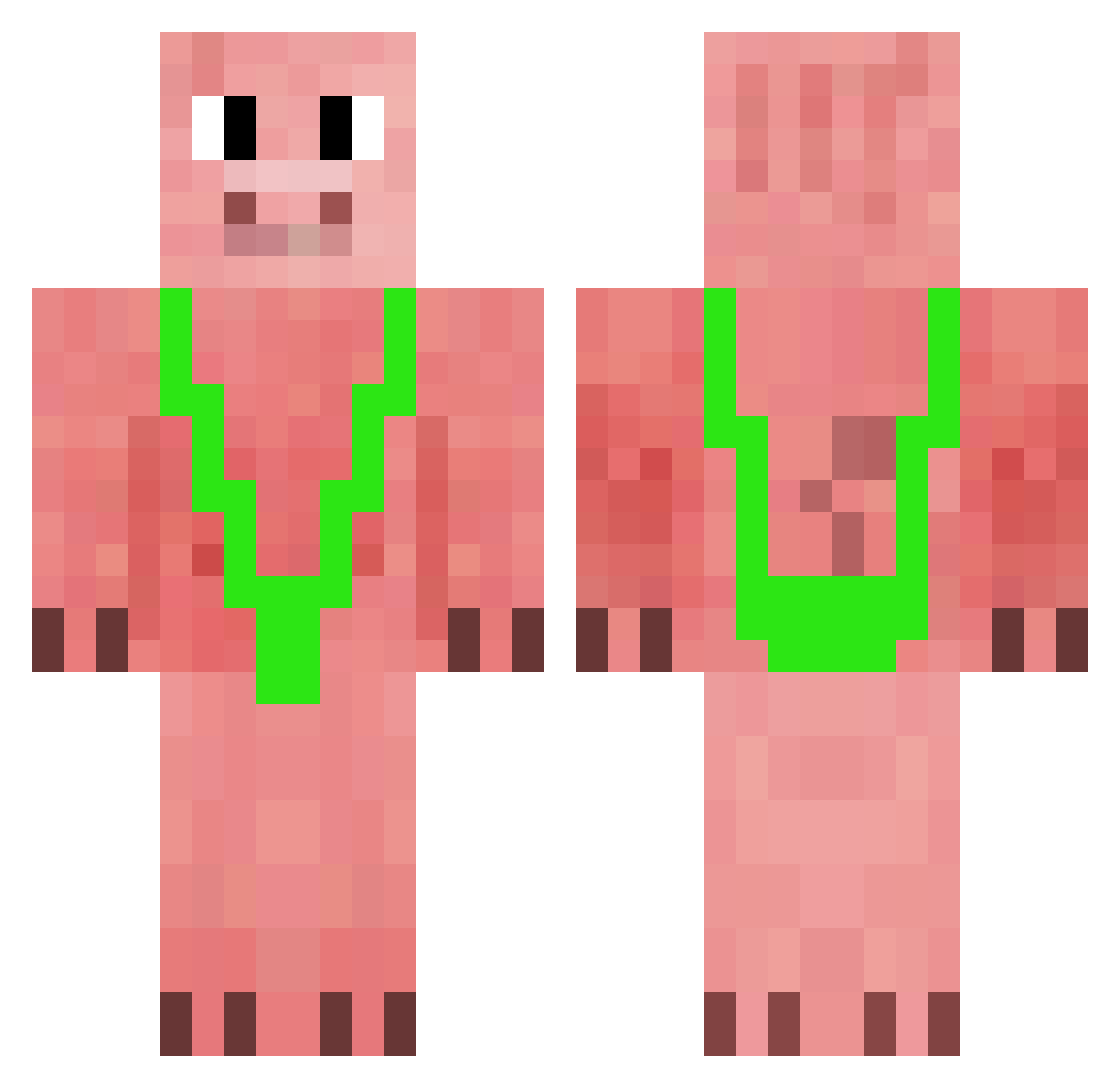Vizirs Minecraft skin, front and back view