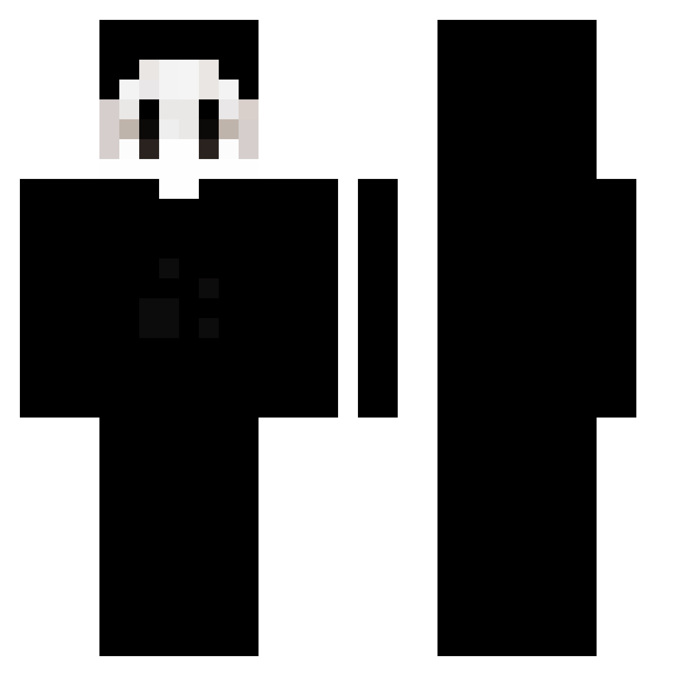 XpInfo Minecraft skin, front and back view