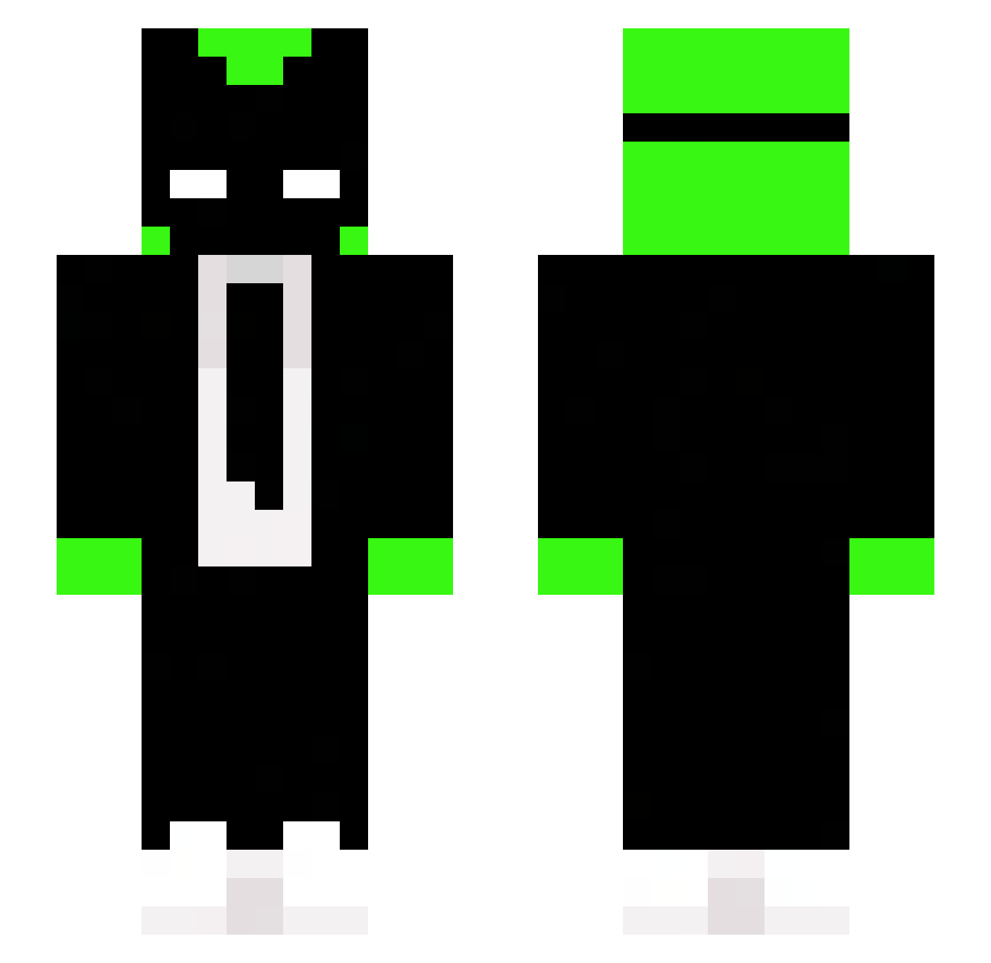 TheLeaf1212 Minecraft skin, front and back view