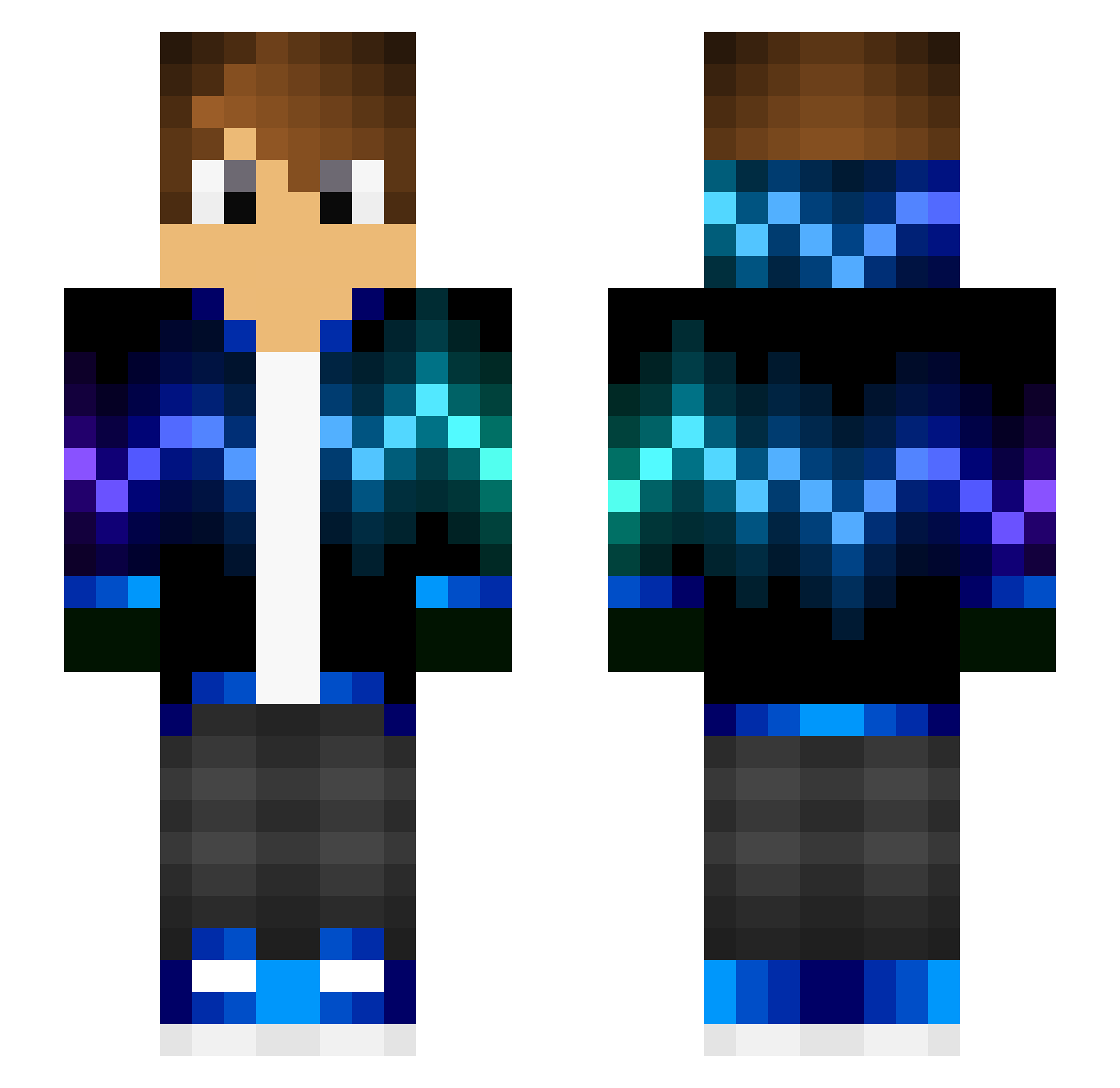 i_Nerve Minecraft skin, front and back view