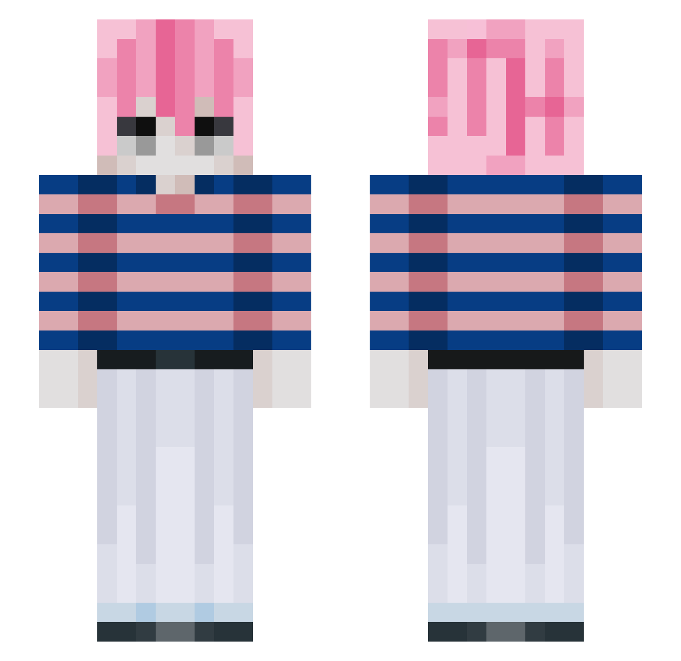 slaywe Minecraft skin, front and back view