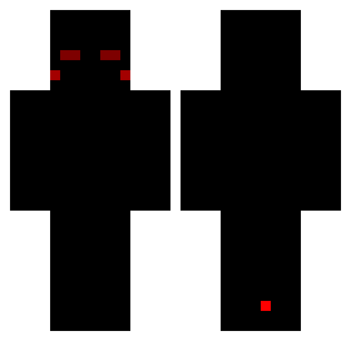 UwUloliSTRAFE Minecraft skin, front and back view