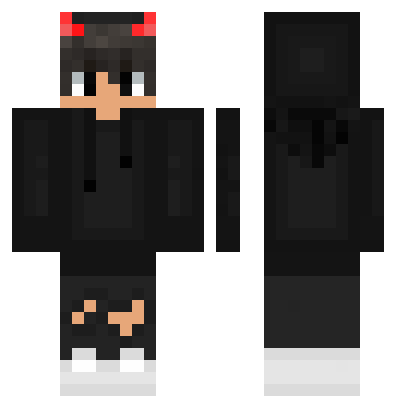 TRIsyanda Minecraft skin, front and back view