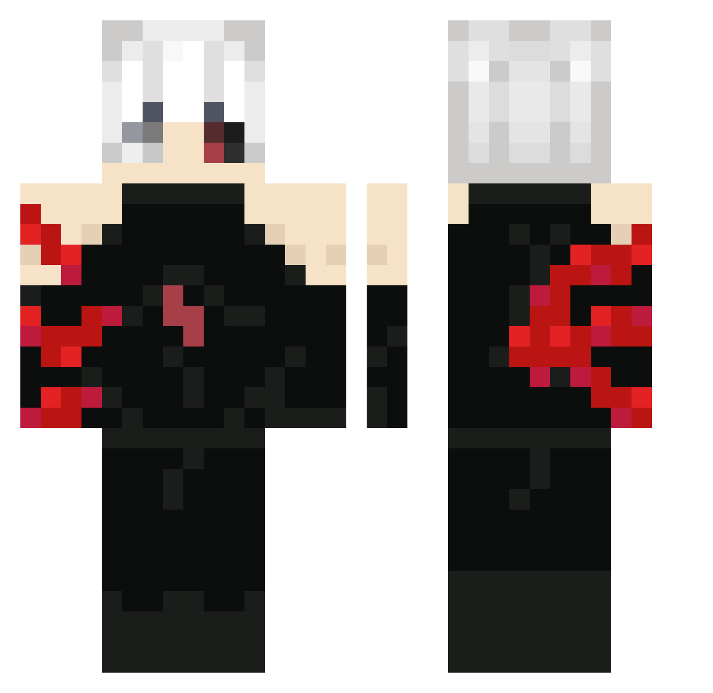 TruShadowest Minecraft skin, front and back view