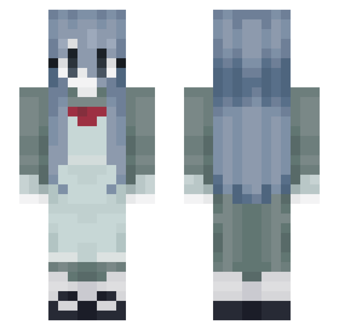 Balomeli777 Minecraft skin, front and back view