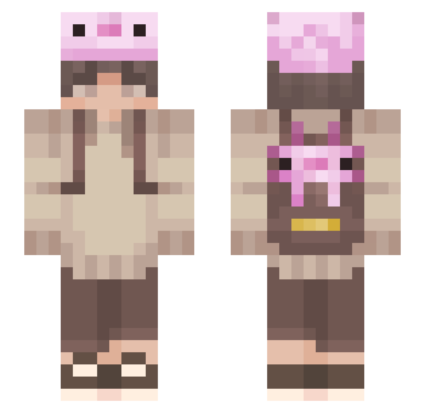 brandon5535 Minecraft skin, front and back view