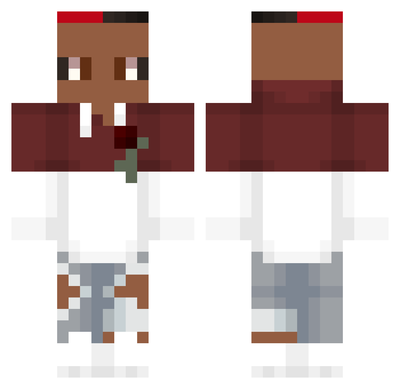 RealTTyrone Minecraft skin, front and back view