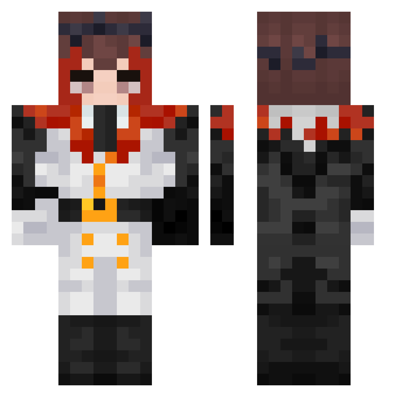Ramusa_ Minecraft skin, front and back view