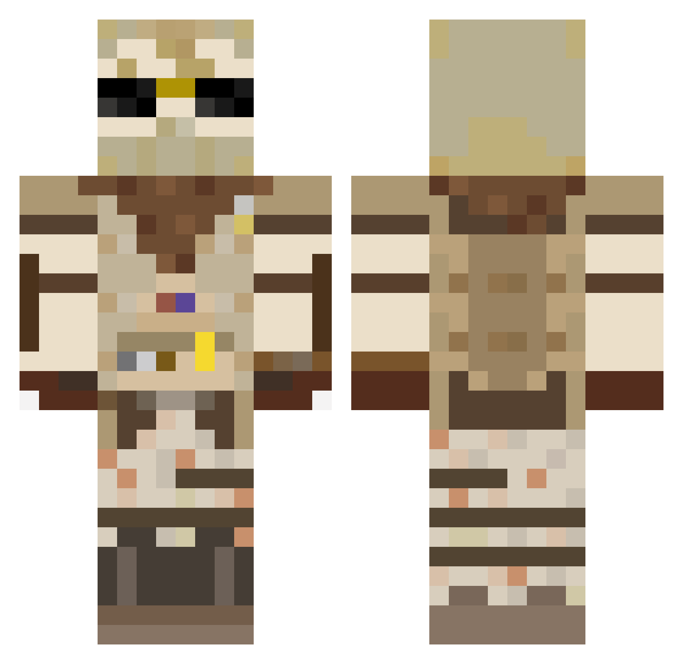klosiej Minecraft skin, front and back view
