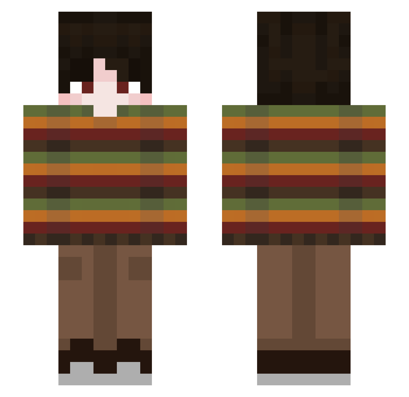 Yespy_0 Minecraft skin, front and back view