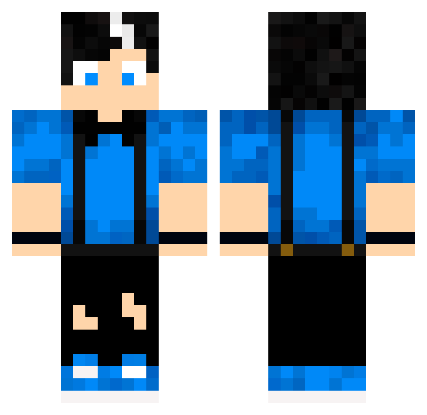 the_sp33dy Minecraft skin, front and back view