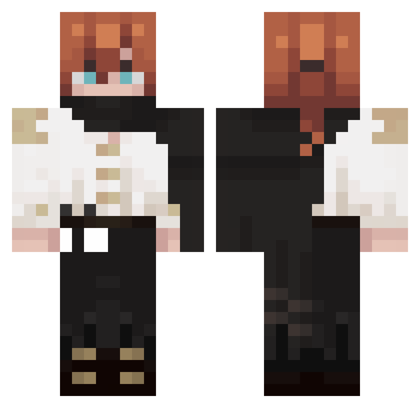 q1nct Minecraft skin, front and back view