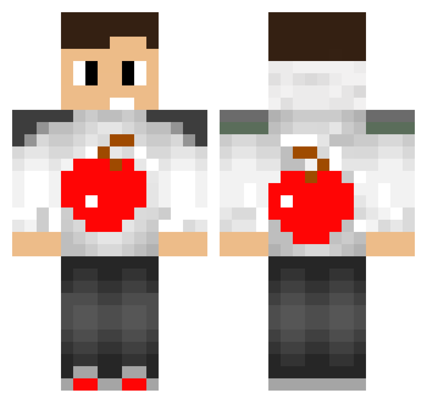 xJablko Minecraft skin, front and back view