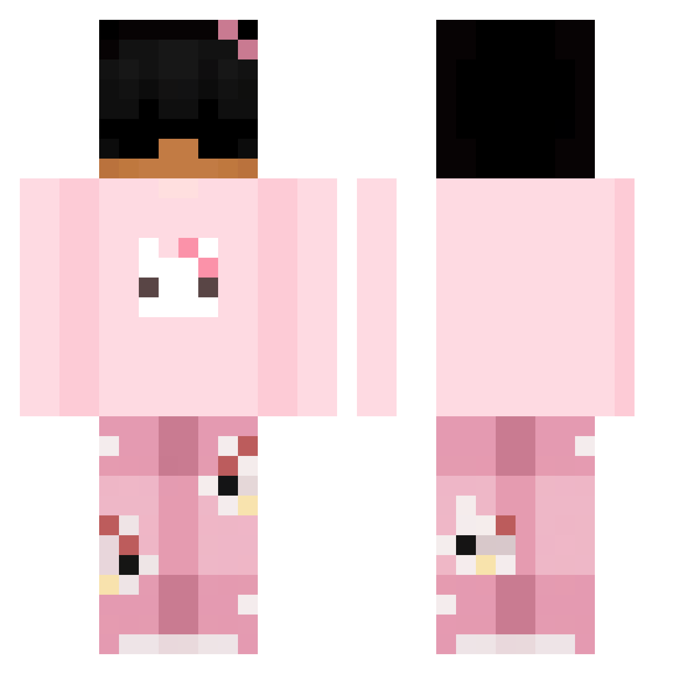 ToonDrone Minecraft skin, front and back view
