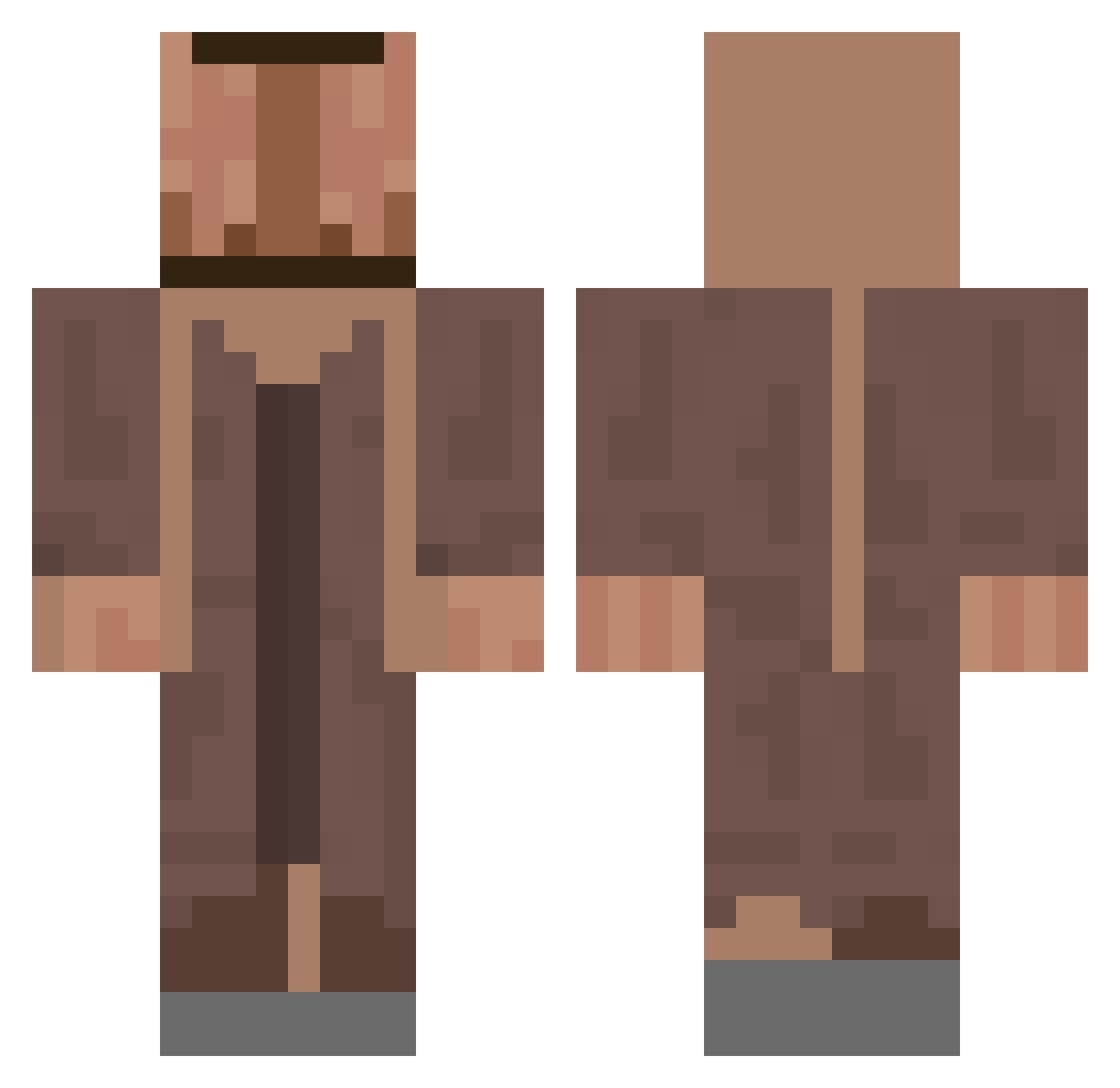 itamar346 Minecraft skin, front and back view