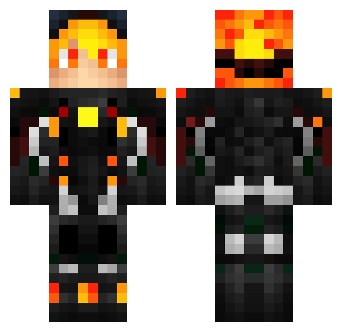 FyachraBeaufort Minecraft skin, front and back view