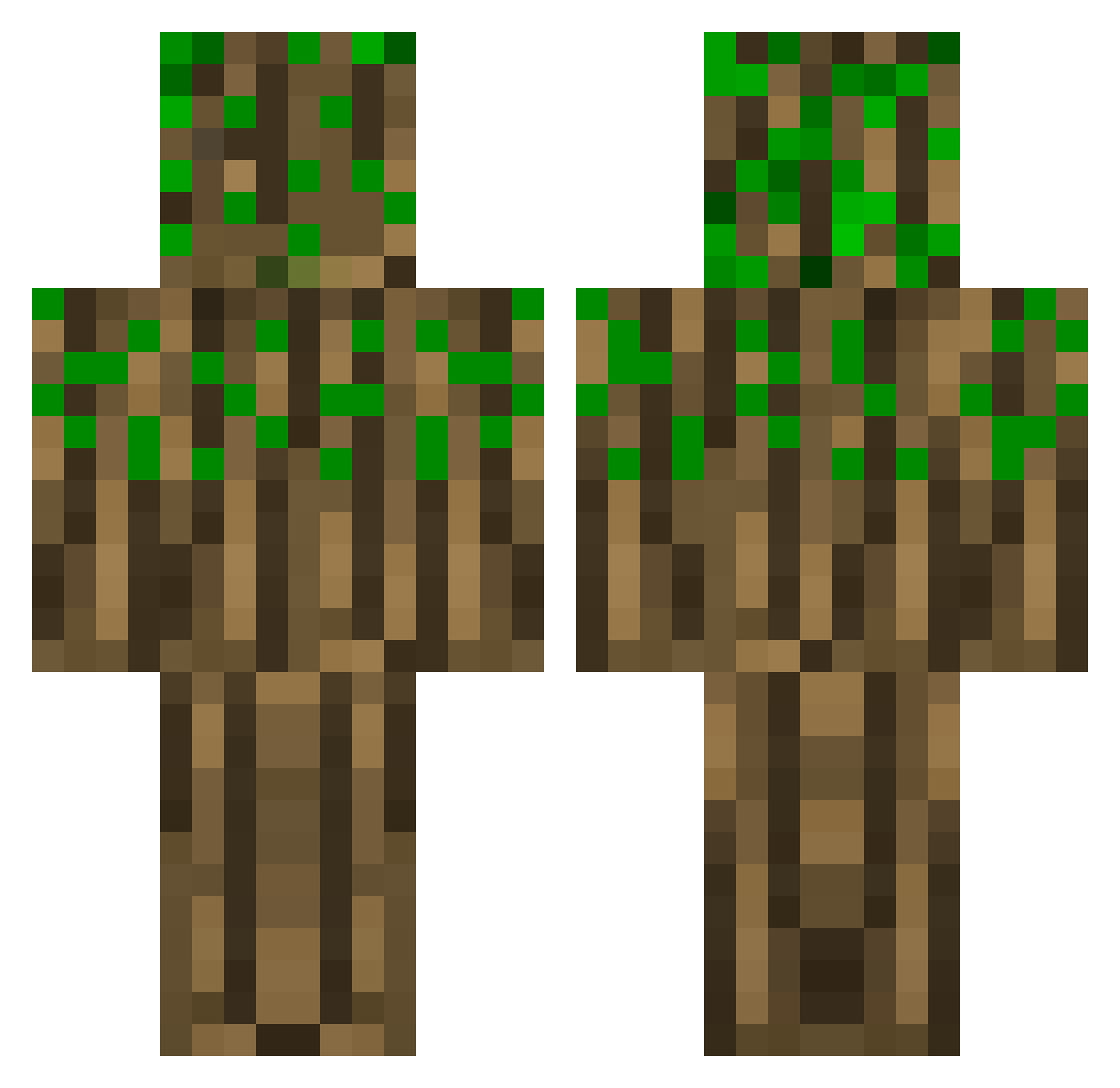 XXXlactacion Minecraft skin, front and back view
