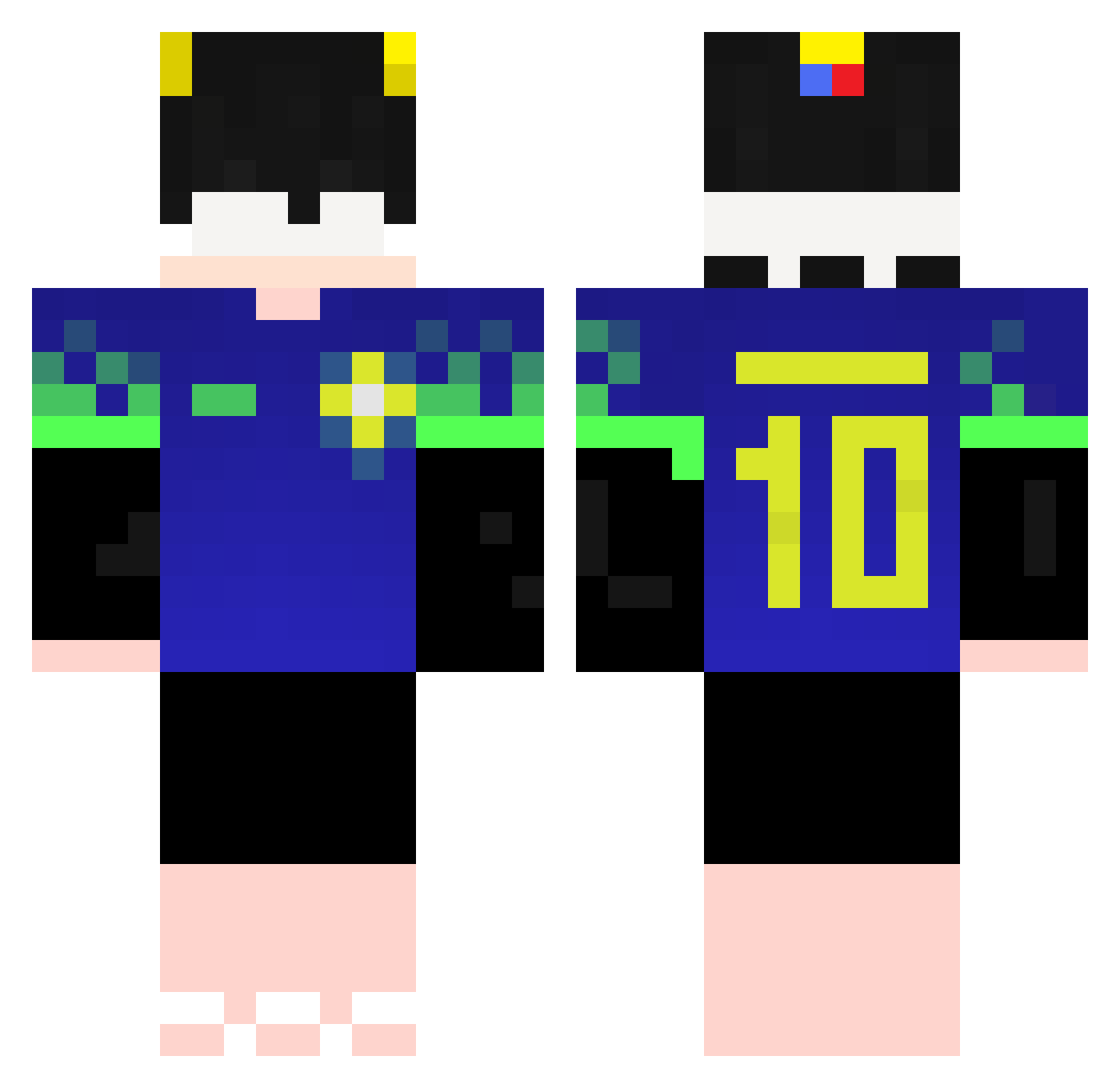 Jymmy_man090 Minecraft skin, front and back view