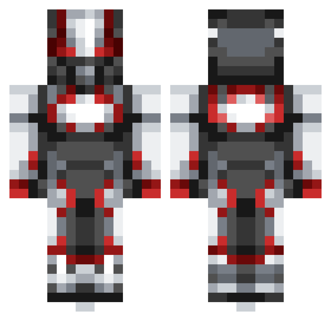 Hermine Minecraft skin, front and back view